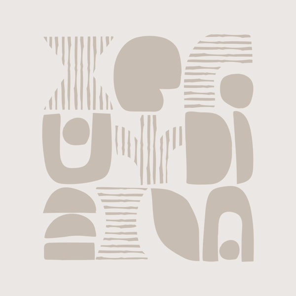 Diseño geométrico abstracto minimalista en beige