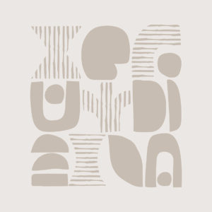 Diseño geométrico abstracto minimalista en beige