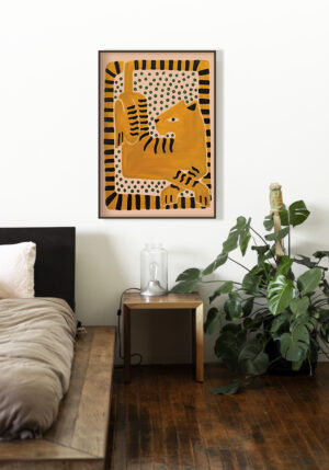 Ilustración moderna abstracta de un tigre