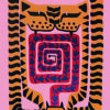 Arte geométrico abstracto inspirado en tigres