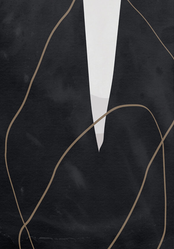 Póster minimalista en blanco y negro