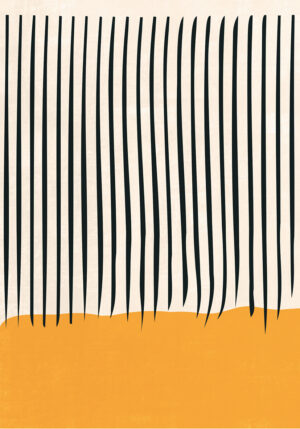 Patrón abstracto minimalista con amarillo