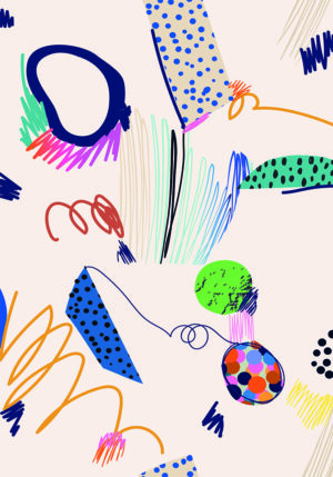 Arte geométrico colorido y abstracto