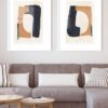 Collage abstracto en tonos neutros