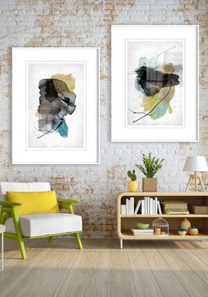 Pintura en acuarela con matices neutros