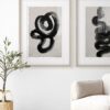 Pintura monocromática con pinceladas
