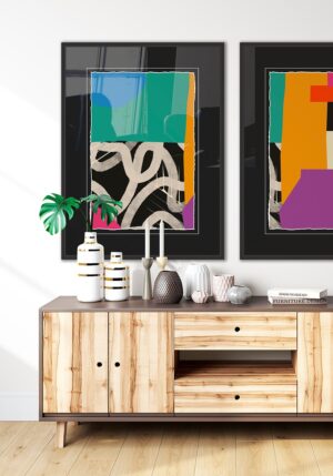 Galería de arte moderna en salones