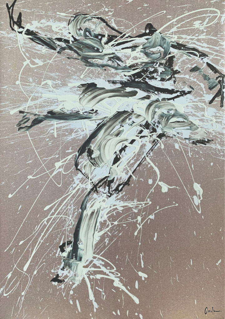 Danza abstracta de pinceladas