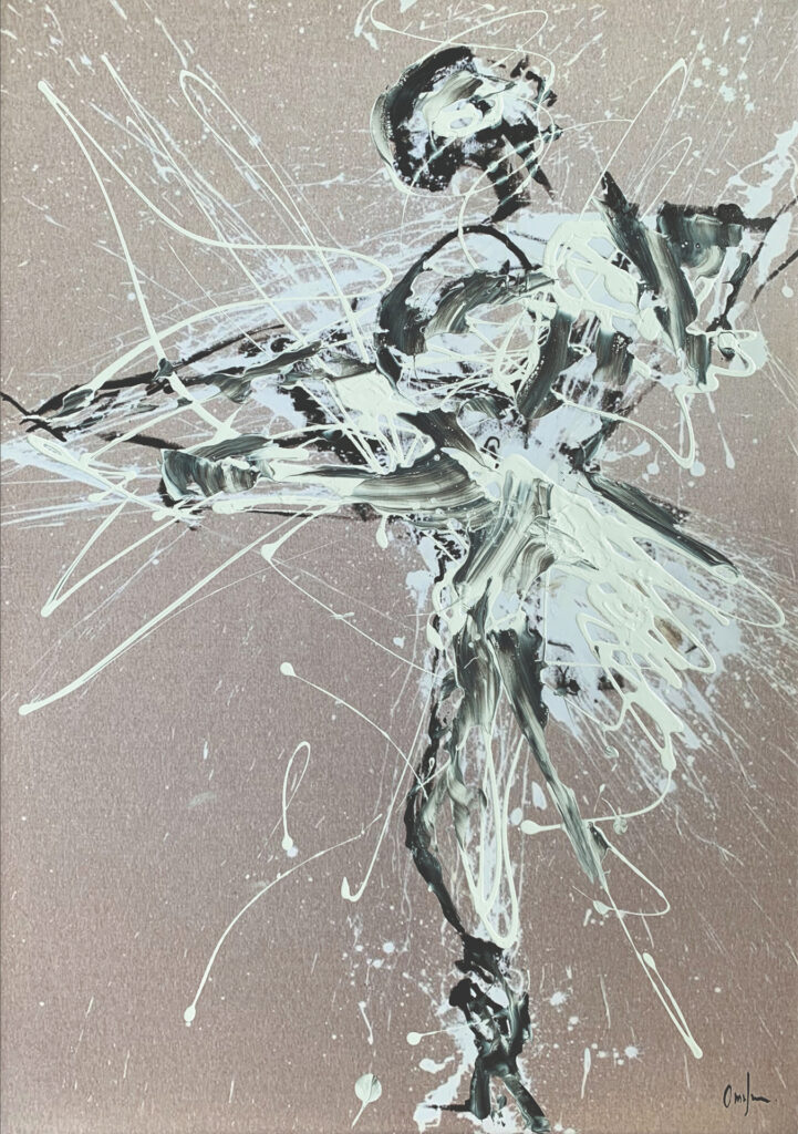 Obra abstracta inspirada en el ballet