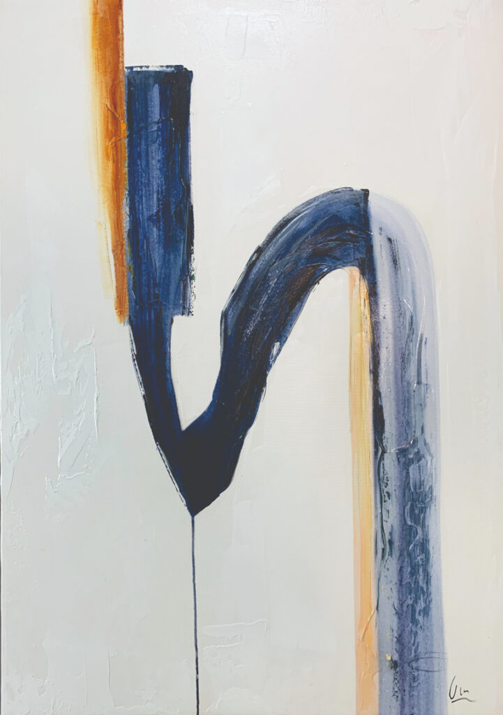 Creación moderna en tonos neutros y composición abstracta