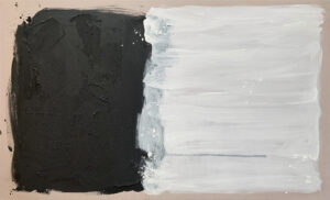 Arte en blanco y negro sobre lienzo