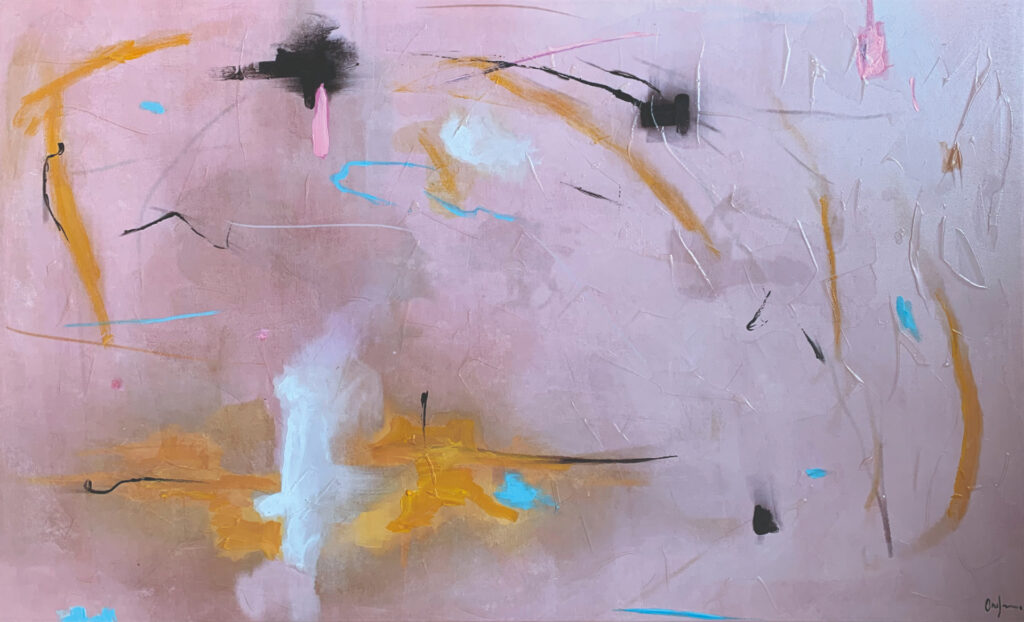Pintura moderna en tonos pastel