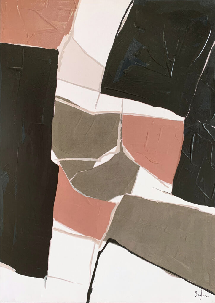 Pintura abstracta en gamas tierra