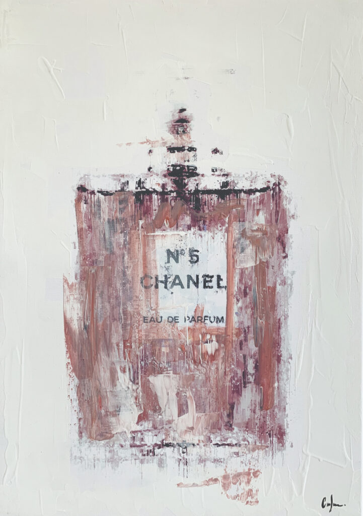 Representación abstracta inspirada en un perfume lujoso