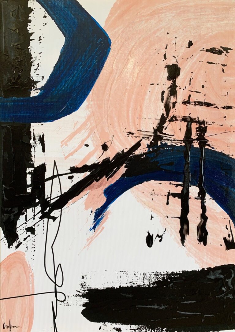 Obra contemporánea con colores potentes