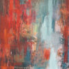 Arte abstracto combinando rojos y azules