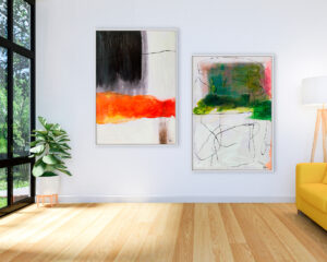 revelando un estilo abstracto atrevido y dinámico.