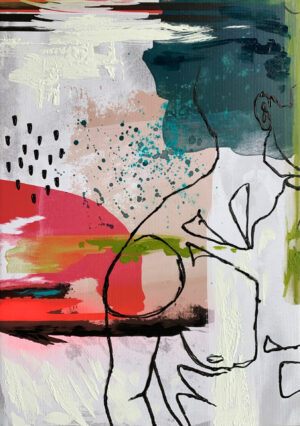 Obra moderna en técnica mixta