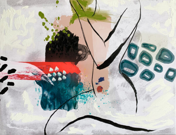 Pintura mixta en tonos intensos