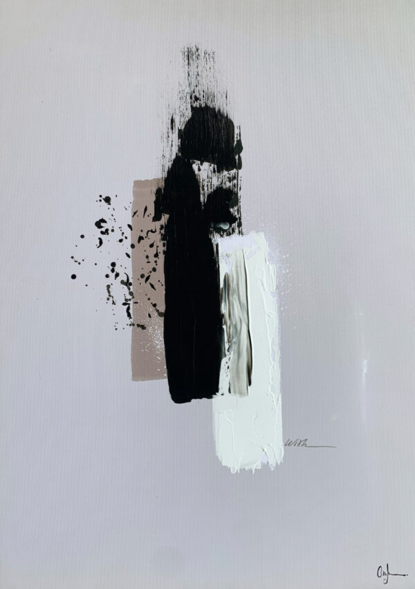 Lienzo abstracto en gama neutra