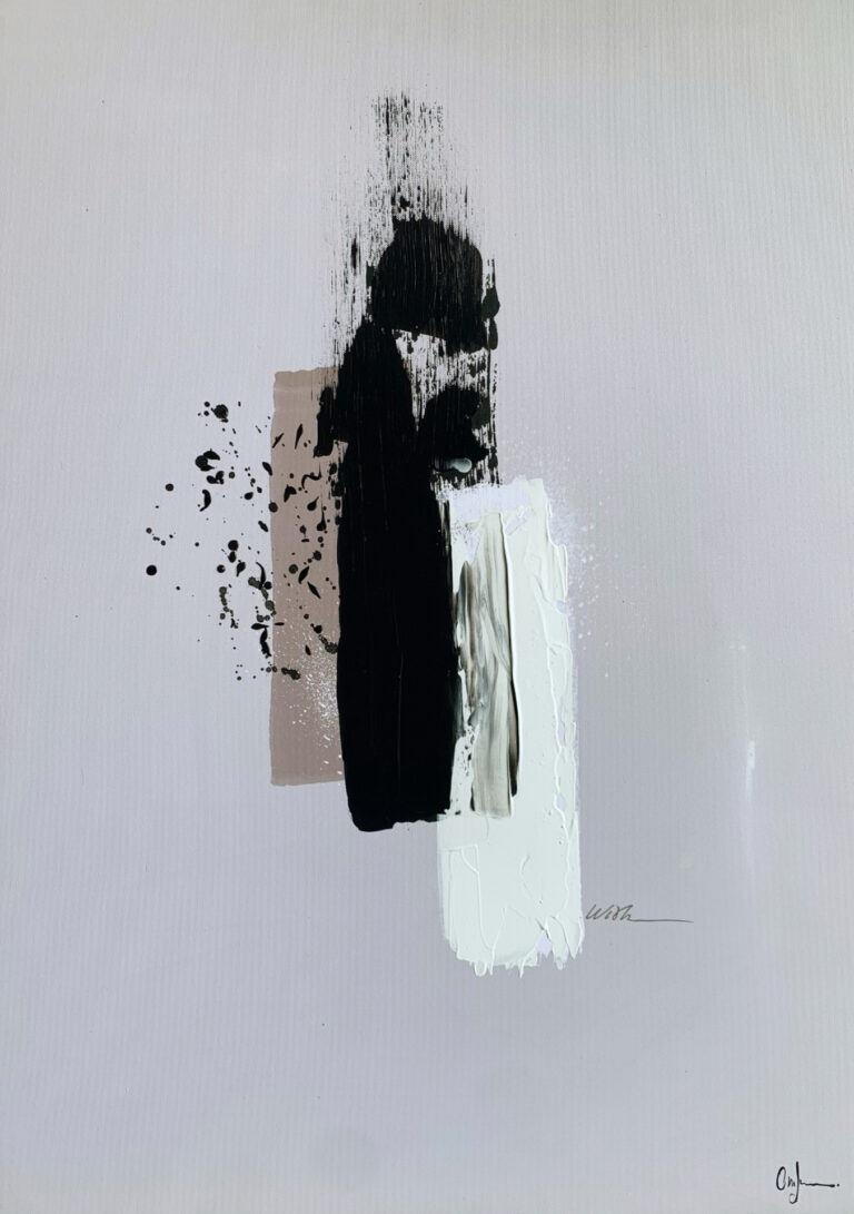 Lienzo abstracto en gama neutra