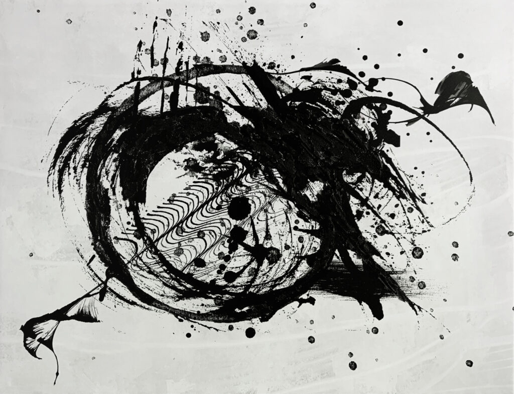 Visión abstracta en blanco y negro