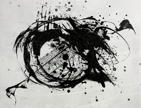 Visión abstracta en blanco y negro