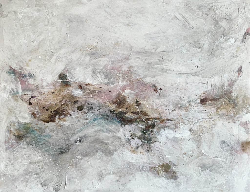 Pintura abstracta con toques neutros