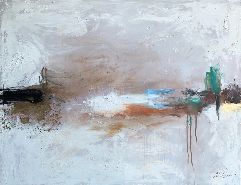 Lienzo abstracto en paleta suave