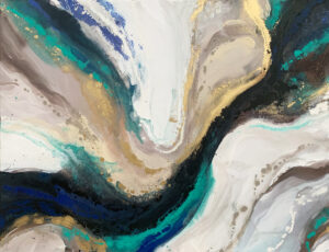 Pintura mixta en gamas tierra