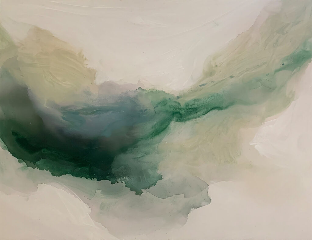 Arte líquido en verde