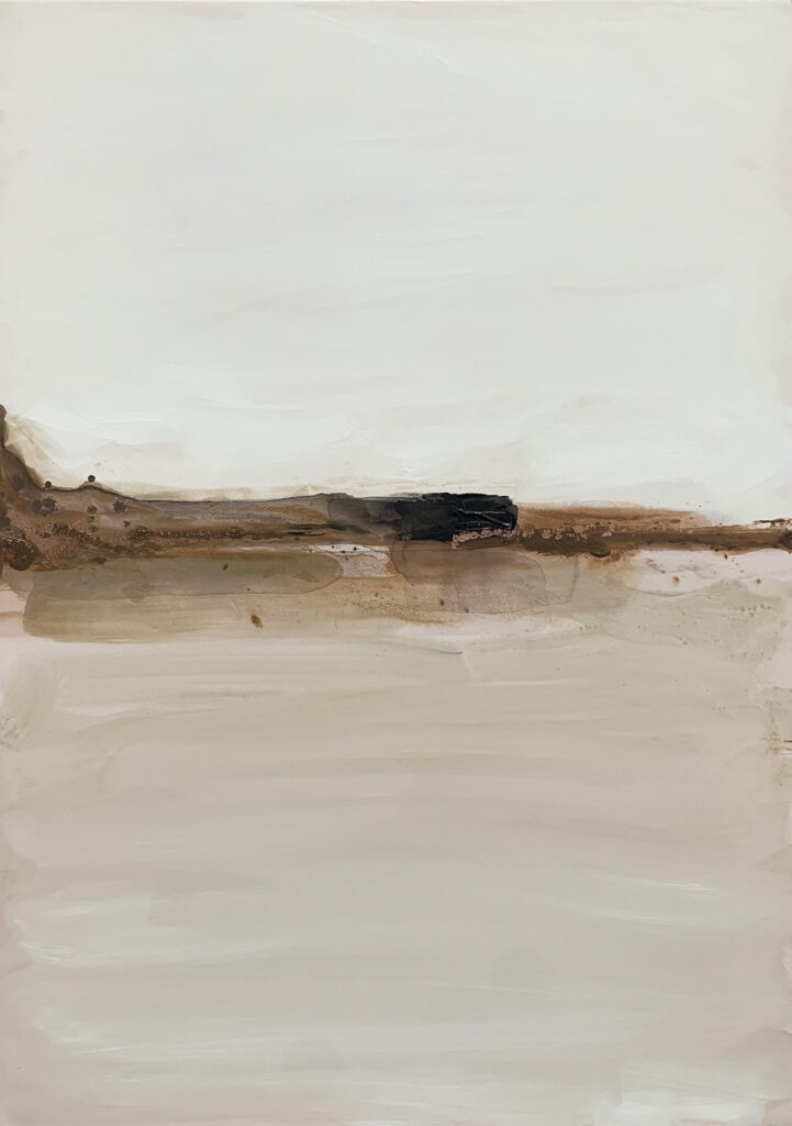 Arte abstracto neutro con matices terrosos