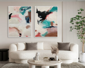 con un aire abstracto que potencia la intensidad cromática.