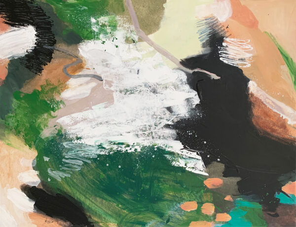 Diseño abstracto en verde y blanco