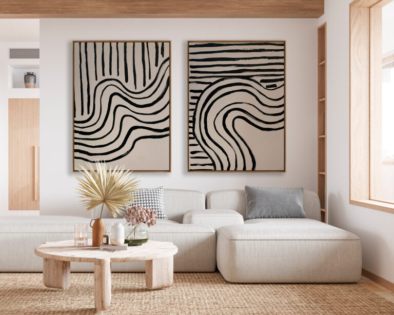 evocando un estilo abstracto conciso y moderno.