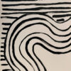 Ilustración lineal abstracta en crema y negro