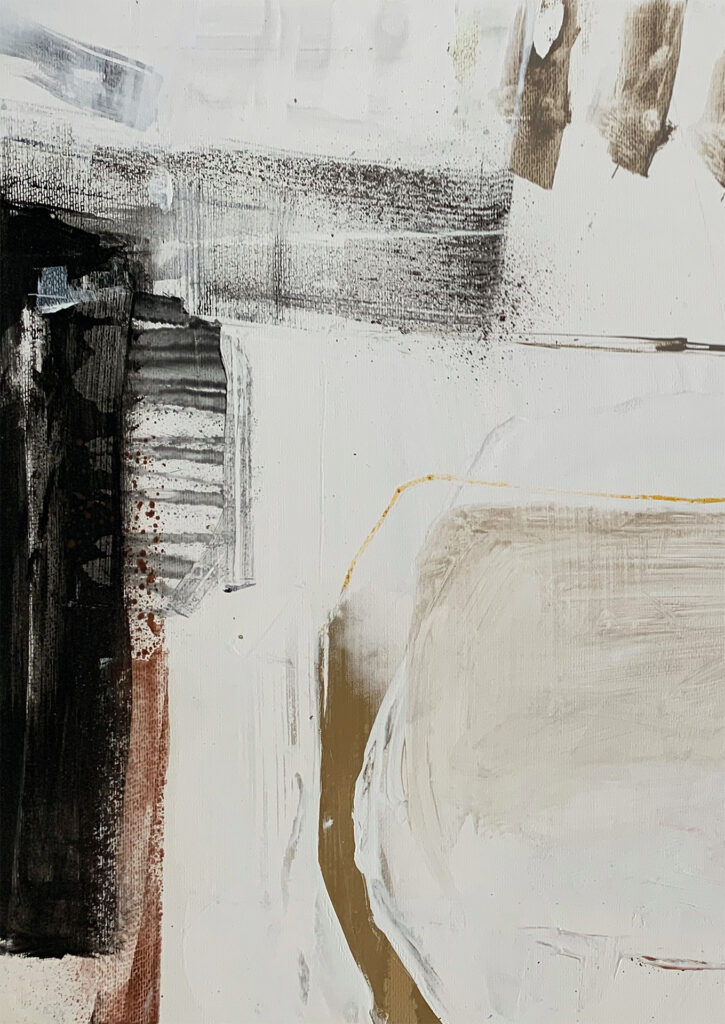 Obra abstracta en tonos suaves
