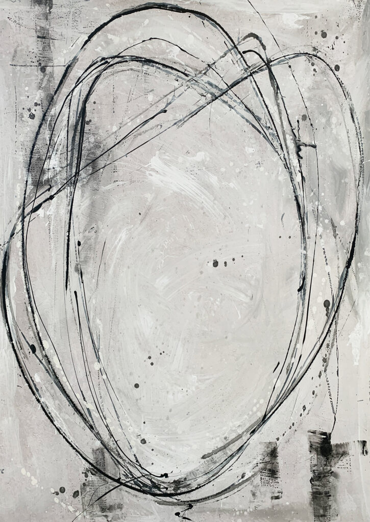 Ilustración monocromática circular