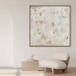 Abstracción Lírica en Tonos Neutros para Espacios Contemplativos