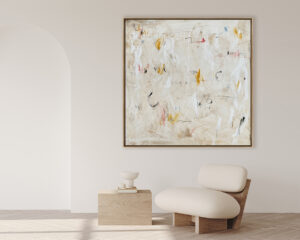 Abstracción Lírica en Tonos Neutros para Espacios Contemplativos