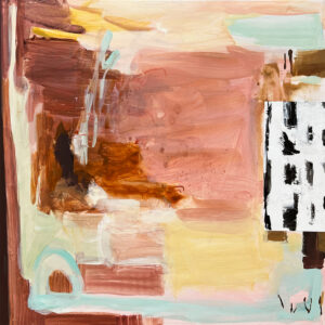 Abstracción Cálida con Texturas y Contraste Gráfico