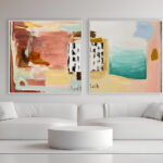 Abstracción Serena y Cálida para Espacios Contemporáneos