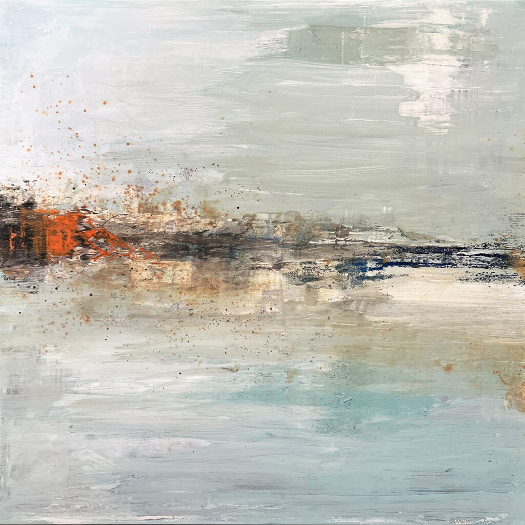 Abstracción Paisajística en Tonos Neutros y Acabados Rústicos