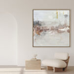 Abstracción Orgánica en Tonos Tierra para Espacios Serenos