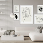 Decoración de pared con arte abstracto moderno enmarcado