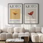 Galería de arte floral minimalista moderno