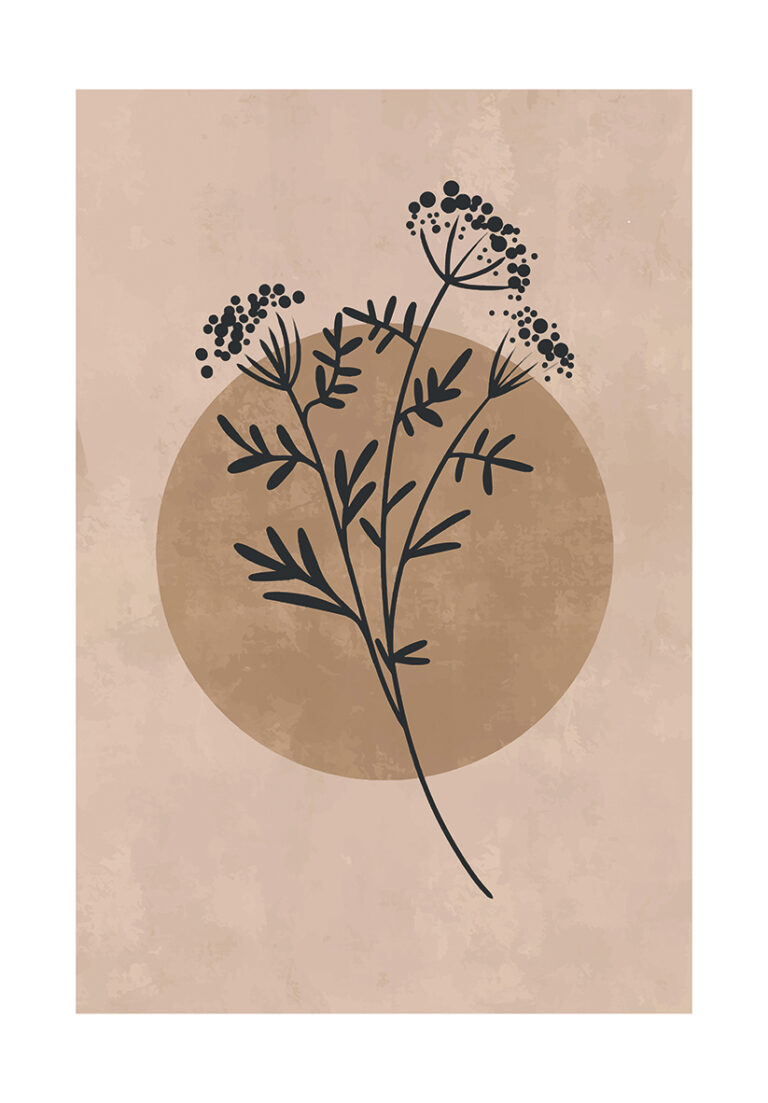 Arte Botánico Minimalista en Tonos Neutros