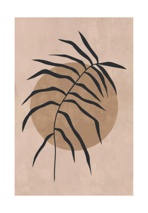 Obra Botánica Minimalista Moderna para Pared