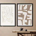 Láminas Elegantes de Arte Lineal Minimalista