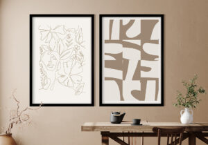 Láminas Elegantes de Arte Lineal Minimalista